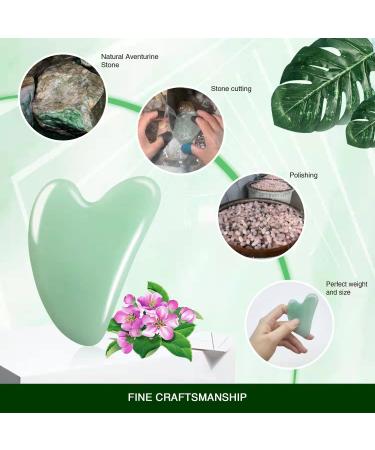 Heart Shape Gua Sha Jade Facial Tool - Natural Stone for Scraping & Spa Therapy - Buy Online on GoSupps.com