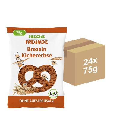 FRECHE FREUNDE organic snack items no added sugar vegan lactose-free gluten-free (chickpea pretzels 2 pack)