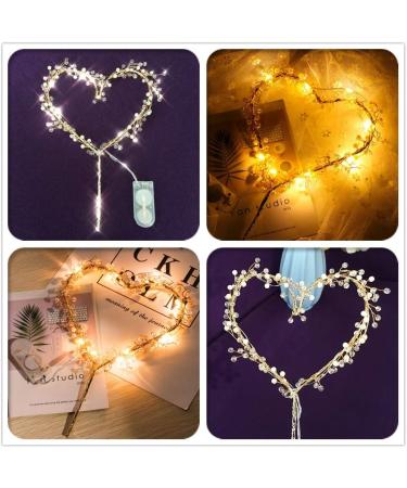 KIPETTO Love Heart Pearls LED Cake Topper | Perfect for Birthday Wedding Anniversary & Party Decorations - Buy Online on GoSupps.com