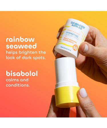 Shop Seaweed Bath Co. Hydrating Serum Stick SPF 50 | Lightweight Zinc Oxide Sunscreen for Men & Women - 0.8 Oz - Buy Online on GoSupps.com