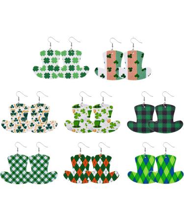 Feyley Earrings | 8 Pairs of Hat-Shaped Dangle Earrings | Perfect Women's Jewelry Gift for St. Patrick's Day - Buy Online on GoSupps.com