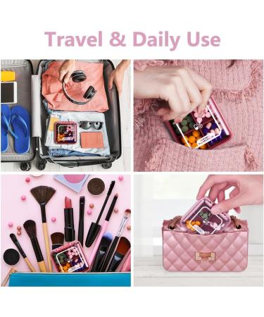 ACWOO Pill Organizer - 7-Day Portable Medication Box with 4 Compartments - Travel-Friendly Daily Pill Dose (Dark Red) - Buy Online on GoSupps.com