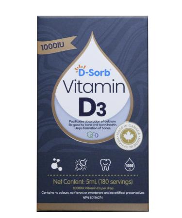 D-Sorb Vitamin D3 1000IU 5ml (180 servings)