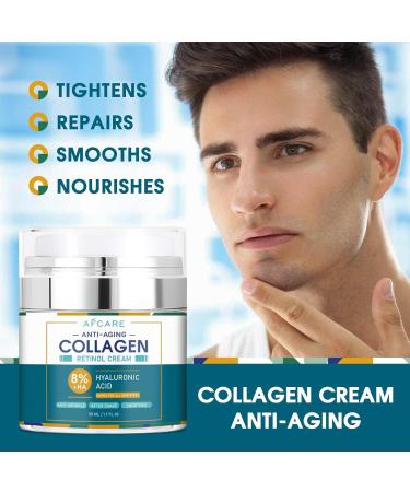 Mens Face Moisturizer - Anti-Aging Hyaluronic Acid & Collagen Cream | All-Natural Easy to Use - 1.7 oz - Buy Online on GoSupps.com