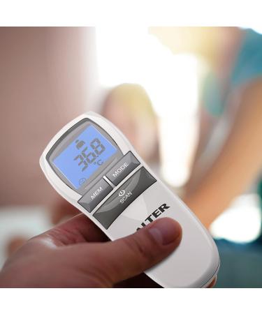 Salter TE-250-EU No Touch Infrared Thermometer - Forehead & Object Mode, Night Mode, Fever Alarm - 30 Memory Recall - Backlit Display - Instant & Accurate - for Babies/Adults - Buy Online on GoSupps.com