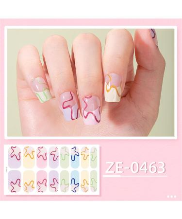 Multicolor Sticker Full Cover Wrap Self Adhesive Manicure Decoration Strip Fashion Sticker Set Ze0452 - Buy Online on GoSupps.com