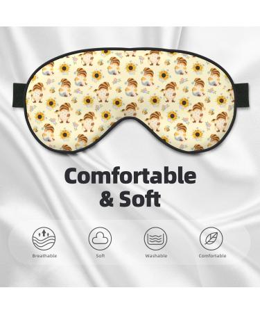 Watercolor Bee Sleep Mask | Soft Eye Mask with Adjustable Strap | Comfortable Honeycomb Design for Travel & Home Use - Buy Online on GoSupps.com