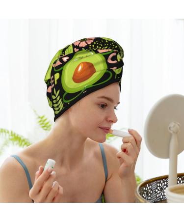 Avocado Keep Calm Microfiber Hair Towel - Super Absorbent Coral Velvet Wrap for Long & Curly Hair | Quick Dry Towel for Women - Buy Online on GoSupps.com