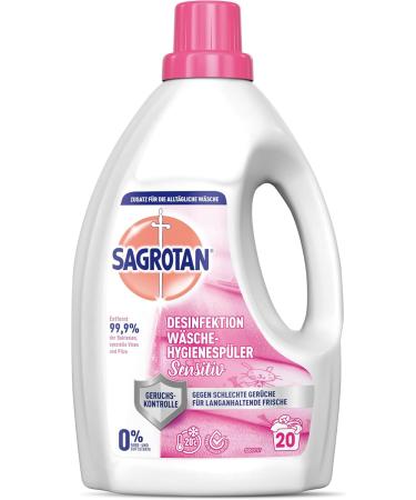 Sagrotan Laundry Hygiene Disinfectant 0% Fragrance & Color - 4 x 1.5L Cleaner for Sensitive Skin - Hygienically Clean & Fresh - Buy Online on GoSupps.com