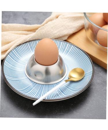 Zerodeko Egg Serving Cup Table Hard Storage Tabletop for Household Stainless Stand Kitchen Silver Spoon Egg Holder Tray - Buy Online on GoSupps.com