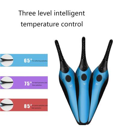 Professional Heated Eyelash Curler - Fast Heating ARC Design Anti-Burn Eyelid Rechargeable | Perfect Curled Lashes in 3 Modes (Blue - Buy Online on GoSupps.com