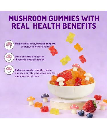 Glowfare Mushroom Gummies Organic & Functional Mushroom Gummies Glow Fare Mushroom Gummies Supplement for ImmuneDefense Immune Boosts Cognitive Performance and Energy 80 Gummies (1PCS) - Buy Online on GoSupps.com