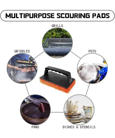16-Piece Home Griddle Cleaning Kit for Blackstone Flat Top Grill - Easy Clean on Hot or Cold Surfaces - Includes 14 Pads and 2 Handles - Buy Online on GoSupps.com