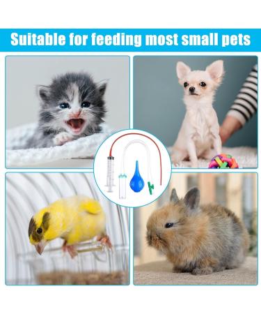 Puppy Kitten Feeding Tube Kit Includes 5 Pcs Kitten Feeding 5 ML 10 ML 20 ML 30 ML 60 ML 4 Pcs Red Feeding Tubes 1Pcs Rubber Suction Device and Air Blowing for Newborn Animals(11Pack) - Buy Online on GoSupps.com