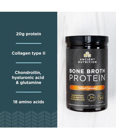 Ancient Nutrition Bone Broth Protein Powder Salted Caramel 20 Servings + Organic Supergreens Powder Greens Flavor 25 Servings - Buy Online on GoSupps.com