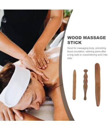 Exceart 3-Stick Acupressure Massage Tool - Wooden Eye & Meridian Massage Pen | International Shipping - Buy Online on GoSupps.com
