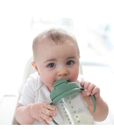 Dr. Brown's Milestones Baby's First Straw Cup Sippy Cup 2 Pack - Coral & Olive Green 9oz BPA Free - Buy Online on GoSupps.com