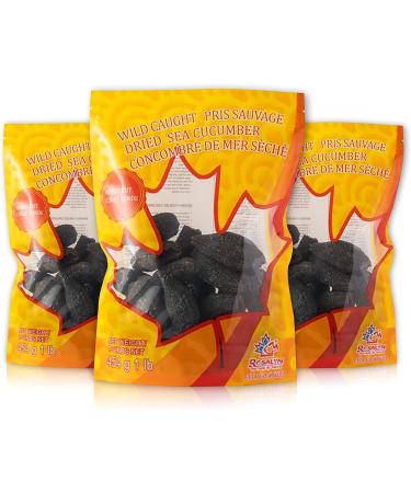 Rosalyn Premium Deep Sea Atlantic Canada Wild Caught Sea Cucumber Dried ( ) - Canadian Food Inspection Agency Certified | Whole Cut-454 Grams 8Years 3Pack 454g (Pack of 3)