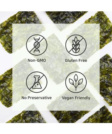 KD Home Organic Premium Roasted Sigol Seaweed Snack 24PK - Gluten Free, Non-GMO, Vegan. On-the-Go Healthy Snack, Perfect for Any Meal - Buy Online on GoSupps.com