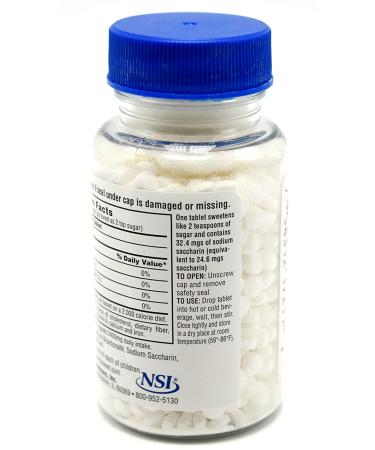 Necta Sweet Saccharin Tablets 1/2 Grain 1000 Tablet Bottle - Pack of 2 - Buy Online on GoSupps.com
