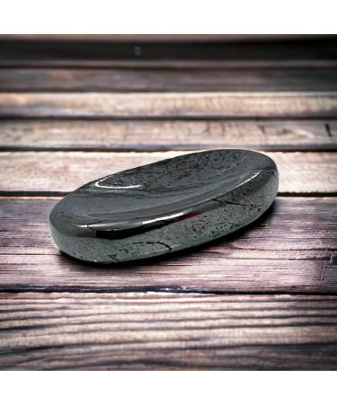 Hematite Crystal Thumb Stone - Stress Relief & Grounding Energy Aid for Meditation and Chakra Balance - Polished Healing Gem for Anxiety & Focus - Buy Online on GoSupps.com