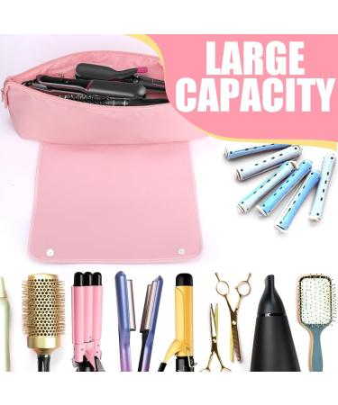 Large Hair Tools Travel Bag 2 in 1 Hair Tools Travel Bag with Heat Resistant mat Heat Resistant Hair Travel Bag for Curling Iron Flat Irons Straighteners Hanging Travel Hair Tools Bag (Pink) - Buy Online on GoSupps.com