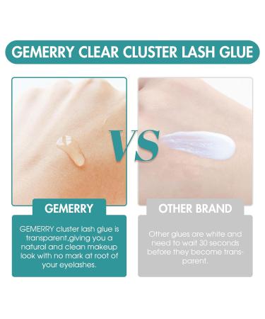Buy Esher Glue Cluster Lashes - Long-Lasting Waterproof Individual Eyelash Glue 5ml | Gemerry Transparent Glue for Cluster Extensions - Buy Online on GoSupps.com