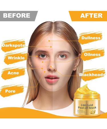 ANCANJSANFY 24k Gold Peel Off Mask for Skin Care and Beauty AntiAging Face Mask Moisture and AntiAging Facelift Firming Korean Face Mask 120ml - Buy Online on GoSupps.com