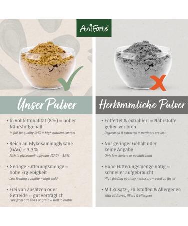 Aniforte Green Lip Powder for Dogs 500g - 2023 Comparison Winner for Joint Health | Natural Full-Fat Formula with High Acceptance - Buy Online on GoSupps.com