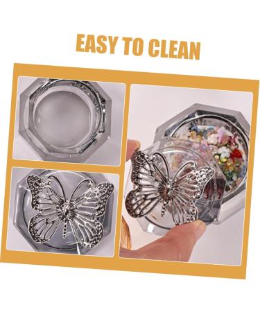 Beavorty Crystal Glass Nail Liquid Holder Dappen Dish Nail Liquid Manicure Nail Dish Manicure Cup Nail Dish Cups Dappen Dish for Acrylic Nails Nail Cups Saucer Cup Zinc Alloy With Cover - Buy Online on GoSupps.com
