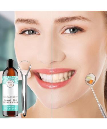 100ml Coconut Oil Mouthwash - Mint Oil for Fresh Breath Teeth Whitening & Healthier Gums - Buy Online on GoSupps.com