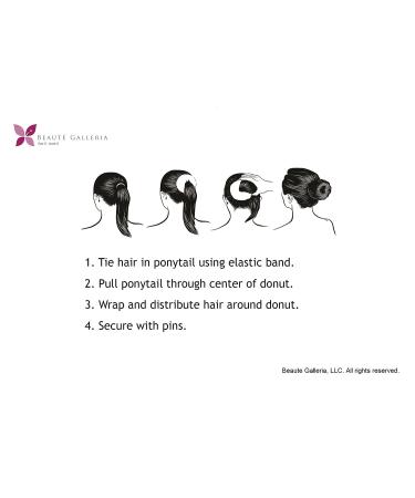 Beaute Galleria Hair Donut Bun Maker Set - Large, Medium, Small Sizes - Beige/Blonde - Mesh Chignon Ballet Sock Bun - 3 Pieces - Buy Online on GoSupps.com