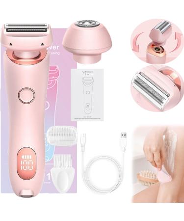 Livora Razor Silkglide Pro Livora Electric Razor Livora Electric Shaver Livora Shaver Beautibloom Razor Elorixa Razor Epilator 2 In 1 Electric Shaver Razors For Women (Pink)