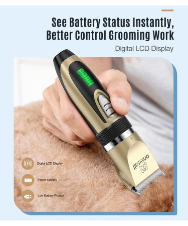 oneisall 2-in-1 Dog Clippers & Paw Trimmer Kit | Low Noise Grooming Set for Dogs & Cats - Buy Online on GoSupps.com