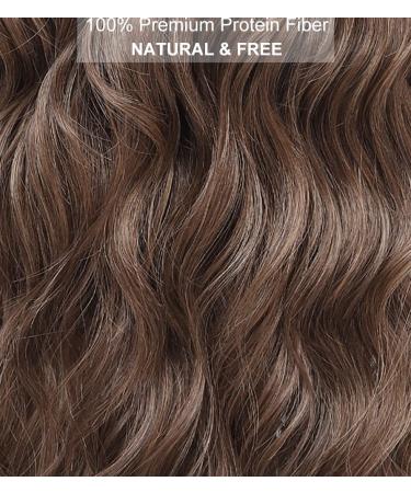 26'' Ombre Brunette Long Wavy Wig - Premium Fiber Natural Hair Replacement for Women - Ideal for Daily Wear, Parties, Cosplay & Halloween - Buy Online on GoSupps.com