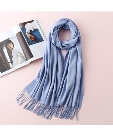 Buy Sky Blue Winter Scarf for Women - Versatile Wrap Cape & Triangle Scarf - Multi-Purpose Casual Winding Scarf - International Shipping Available - Buy Online on GoSupps.com