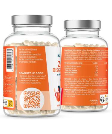 NUTRI & CO TRAACS Patented Zinc Bisglycinate + Selenium High Absorption 100% of AR in 1 Capsule Food Supplement Immunity Skin Hair Fertility 60 Capsules Made in France - Buy Online on GoSupps.com