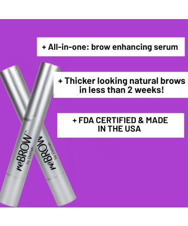 Delilah reBROW Eyebrow Growth Serum | Advanced Hypoallergenic Formula for Natural Regrowth | Paraben Gluten & Oil-Free | Safe for All Skin Types | 4mL | Made in USA - Buy Online on GoSupps.com