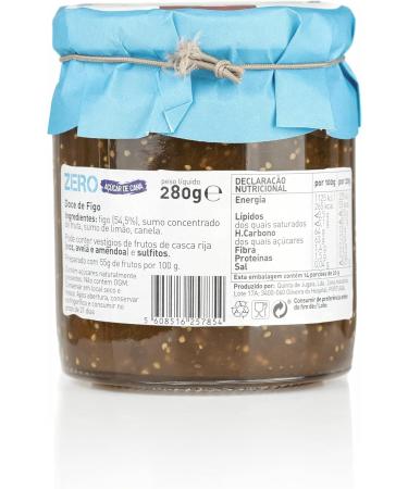  Quinta de Jugais Fig jam with no added sugar no cane sugar all-natural ideal for breakfast snacks and desserts 280g Gourmet | Fresh Fruit Jam - Buy Online on GoSupps.com