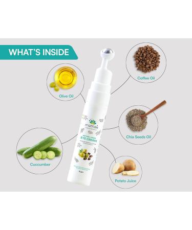 Mathak Natural Under Eye Cream | Dark Circle Treatment for Unisex | Chia Seed & Coffee Oil | Reduces Puffiness Wrinkles & Fine Lines | Hydrating Gel 15ml - Buy Online on GoSupps.com