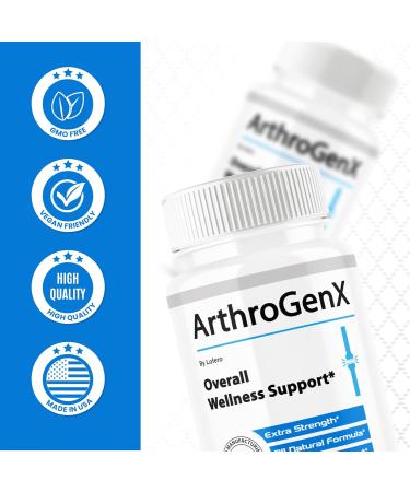 ArthroGenX Capsules ArthroGen X Joint Supplement Support with Advanced Maximum Strength Pills Capsulas Premium All-Natural Ingredients Pastillas for Sore Joints Mobility Flexibility (60 Capsules) - Buy Online on GoSupps.com