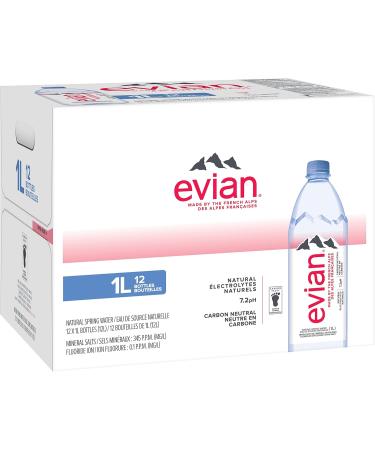 evian natural spring water 1 L Bottles 12 Pack 1 l (Pack of 12) - Buy Online on GoSupps.com