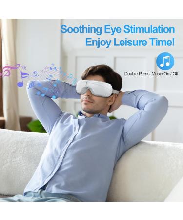 Buy Mivo Eye Massager with Heat - Rechargeable Heated Eye Mask for Headache Relief Dry Eyes & Screen Fatigue - Perfect Gift for Travel & Stress Relief - Buy Online on GoSupps.com