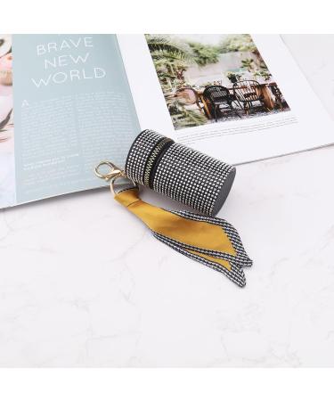 Buy SING F LTD 2pcs Lipstick Case Keychain - Leather Diamond Lip Gloss & Nail Polish Storage - Stylish Black & Pink Wallet - Buy Online on GoSupps.com