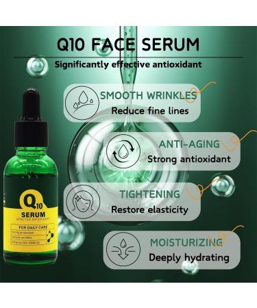 Q10 Coenzyme Face Serum - Hyaluronic Acid Serum - Face Serum for Women - Dark Spot Correcting Glow serum - Dark Spot Remover for Face - Skin Care - Face Care for Anti-Aging & Wrinkle - Buy Online on GoSupps.com