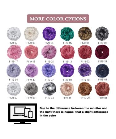 Thick Curly Wavy Hair Bun Scrunchie in Purple | Up-do Synthetic Wig for Women Girls - Buy Online on GoSupps.com