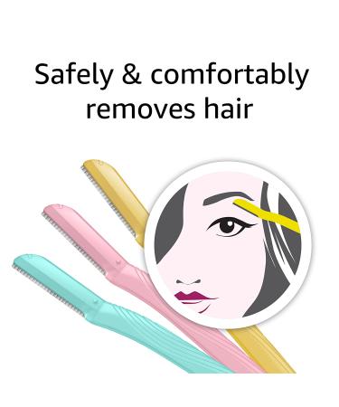 Amazon Basics Exfoliating Dermaplaning Tool & Eyebrow Facial Razor - 3 Count Pack - Buy Online on GoSupps.com