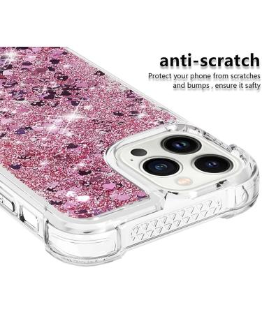 Buy Tivenfezk Nadoli Glitter Drive Sand Shell for iPhone 15 Pro Max - Shockproof TPU Bumper Transparent Quicksand Case in Rose Gold - Buy Online on GoSupps.com