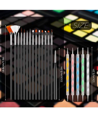 15-Piece Acrylic Nail Art Brush Set - DIY Drawing Tool & Puncture Pens for Salon & Home Use - Buy Online on GoSupps.com