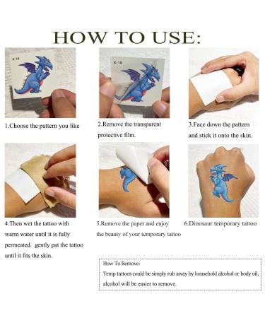 Tazimi 88 Sheet 3D Dinosaur Temporary Tattoos for Kids - T-Rex Tattoo Sticker Party Decoration - Buy Online on GoSupps.com